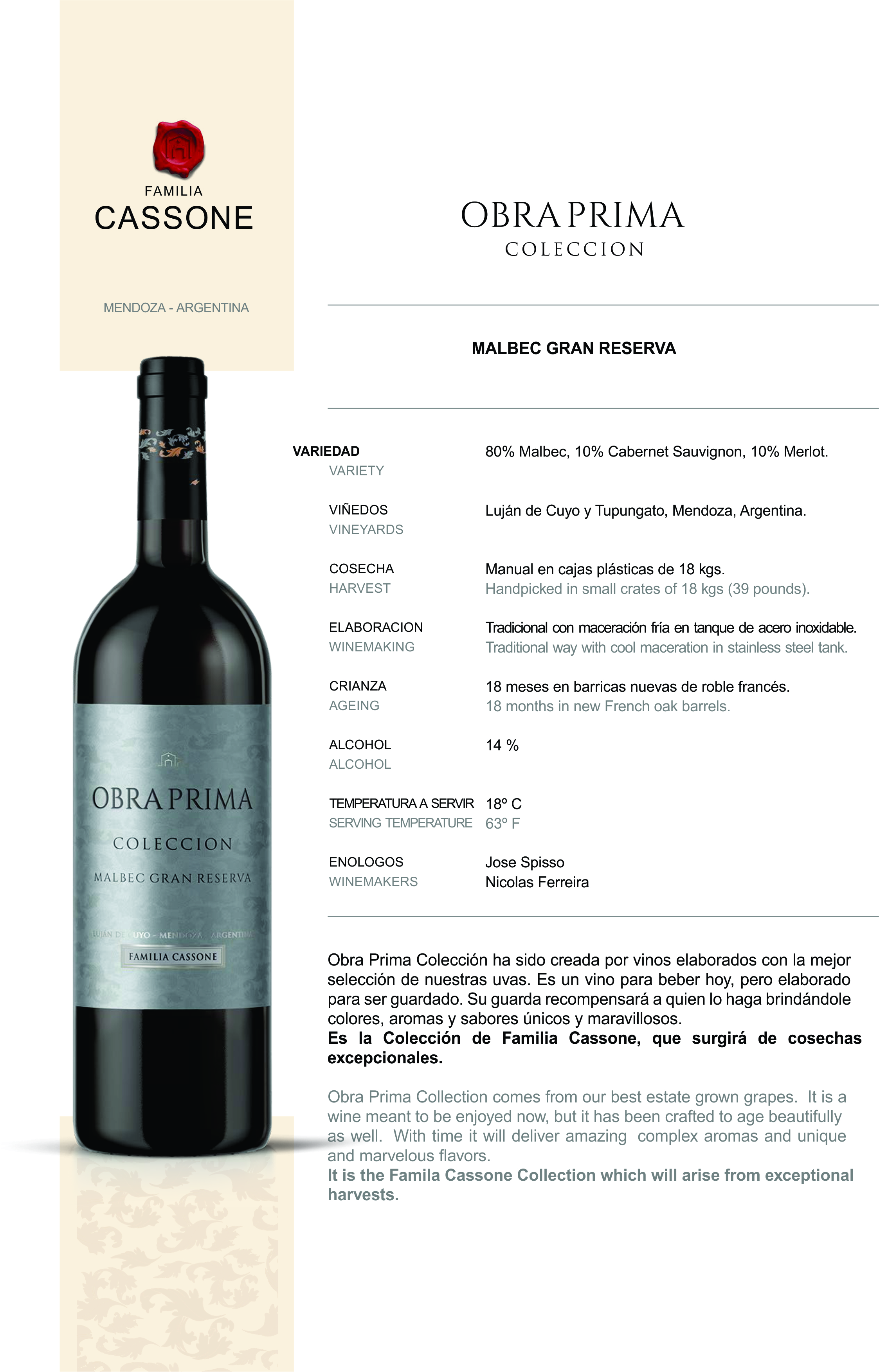 OBRA PRIMA COLECCION